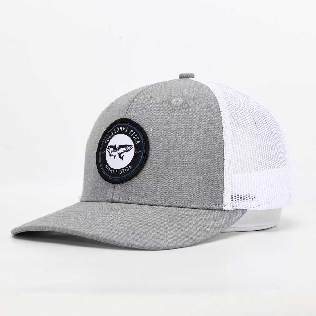 Trucker Gray & White Hat